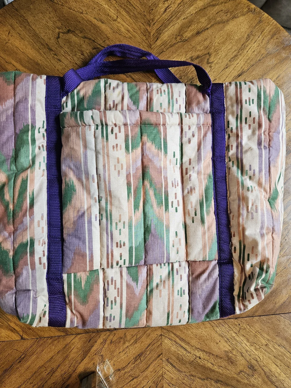 Handy Expandable Tote Bag..Quilted And Perfect For Cruise Ship Excurshions.
